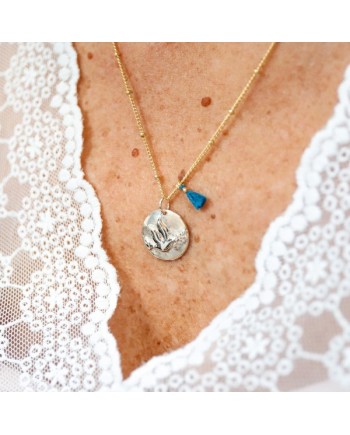 Collier médaille colombe ou arbre