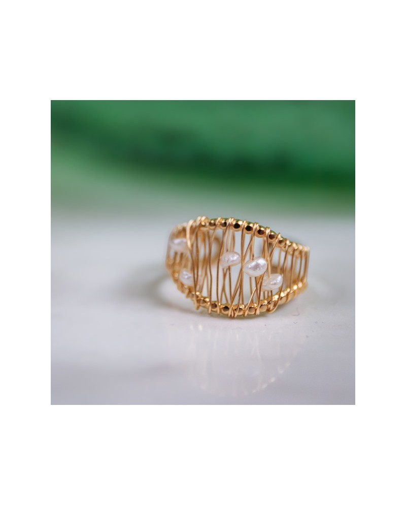 Bagues pierre naturelle et acier inoxydable