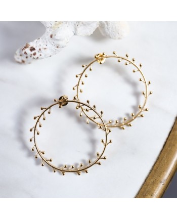 Boucles d'oreilles feuillage ou perle