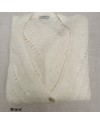 Gilet boutonné mohair ajouré