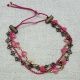 bracelets multirangs 3 chaînes colorées rose fushia