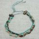bracelets multirangs 3 chaînes colorées turquoise