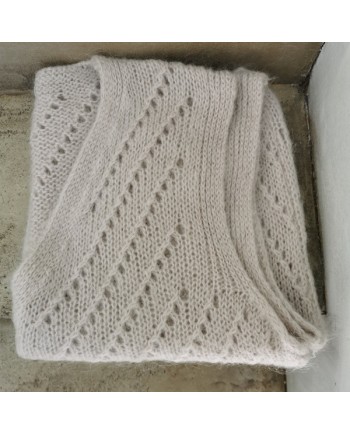 Gilet boutonné mohair sans manche ajouré