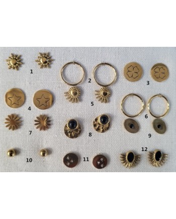 Boucles d'oreilles puces argent ou doré