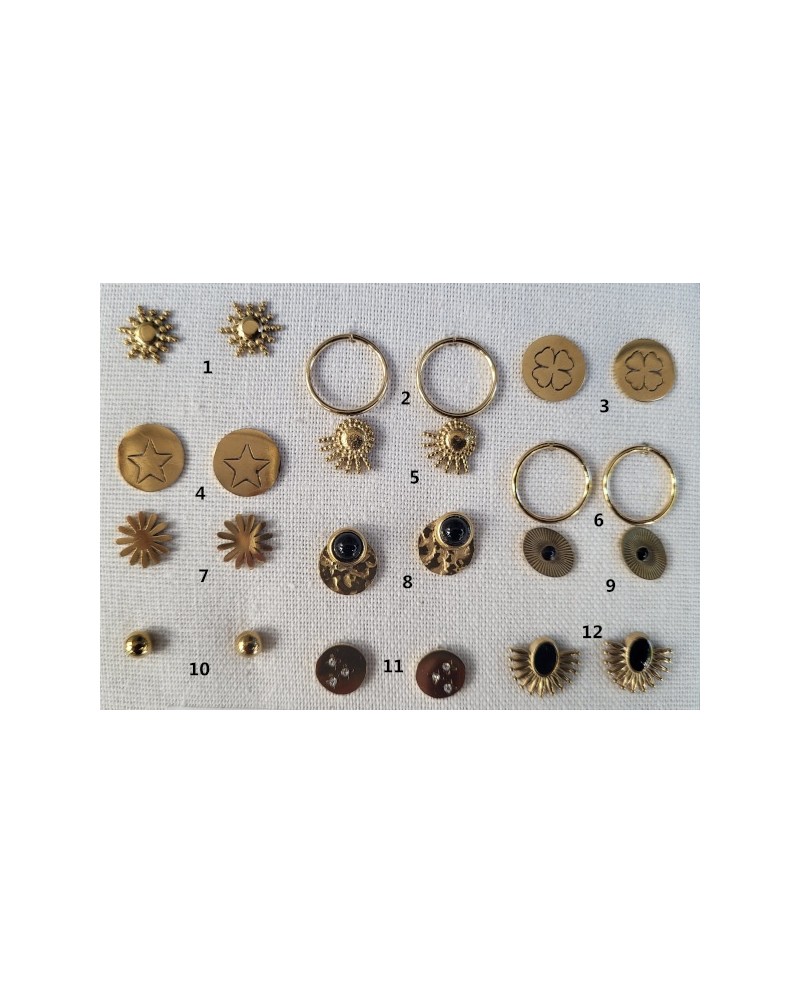 Boucles d'oreilles puces argent ou doré