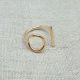 Bague ouverte plaqué Or motif rond