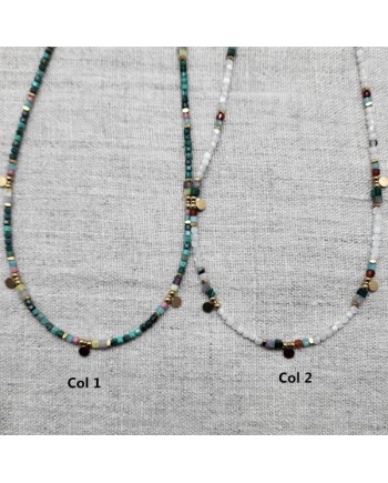 Collier fin et perles naturelles