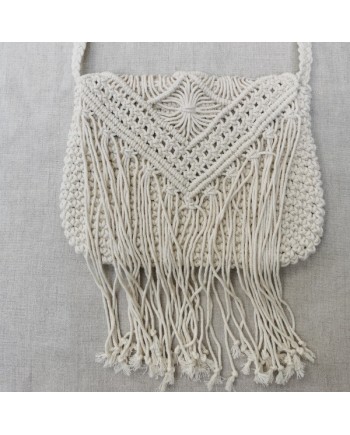Sac fil coton macramé