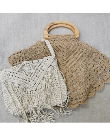 Sac fil coton macramé