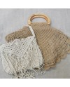 Sac fil coton macramé