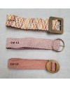 Ceinture tressée paille élastique