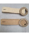 Ceinture tressée paille élastique