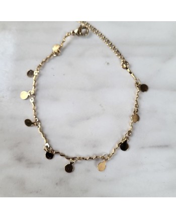 Collier pastilles plaqué Or