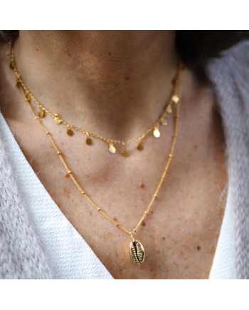 Collier pastilles plaqué Or