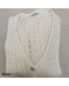 Gilet boutonné mohair ajouré