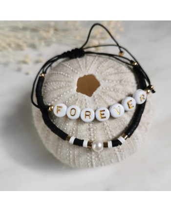 Bracelet lettres et lien coton