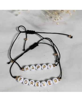 Bracelet lettres et lien coton