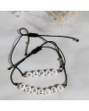 Bracelet lettres et lien coton