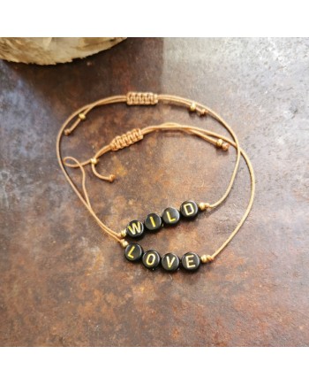 Bracelet lettres et lien coton