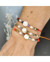 Bracelet nacre ronde et perles