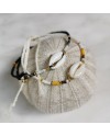 Bracelet coquillage et perlesde couleurs