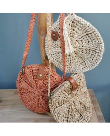 Sac rond en paille