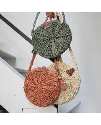 Sac rond en paille