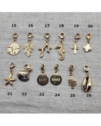 Collier large chaîne et breloque amovible