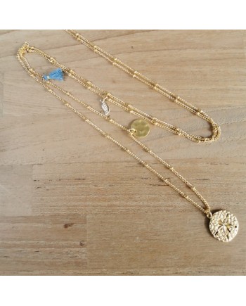 Sautoir breloques coquillage