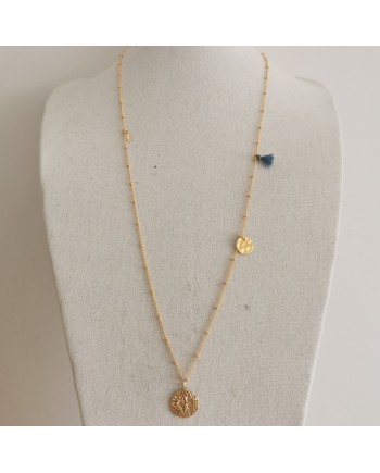 Sautoir breloques coquillage