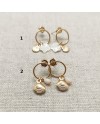 Boucles d'oreilles anneau et breloques