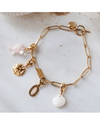 Collier large chaîne et breloque amovible