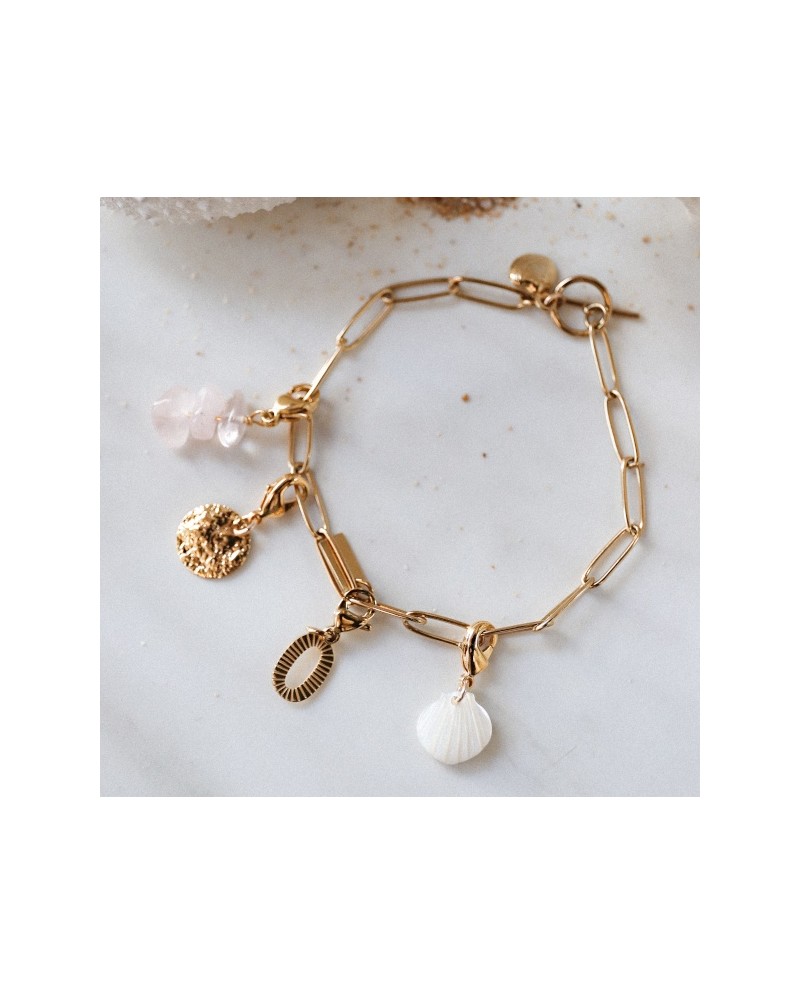 Collier large chaîne et breloque amovible