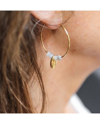 Créole plaqué Or et motif coquillage