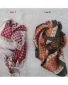 Foulard carré femme imprimé géométrique