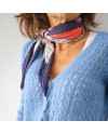 Foulard carré plissé femme