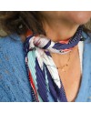 Foulard carré plissé femme