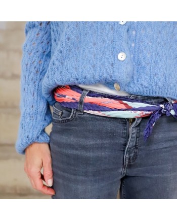 Foulard carré plissé femme