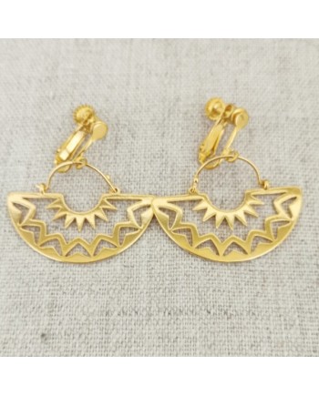 Boucles d'oreilles doré Soleil