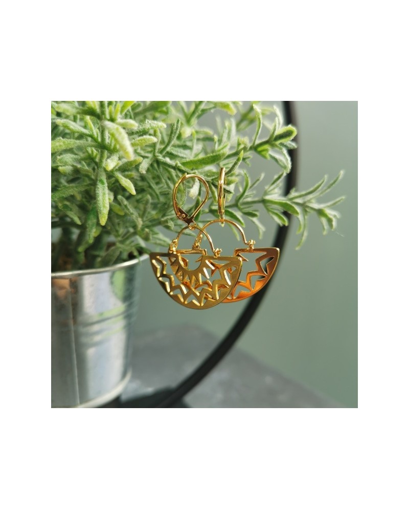 Boucles d'oreilles doré Soleil