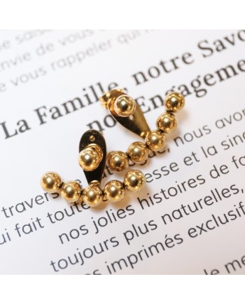 Boucle d'oreilles perles doré