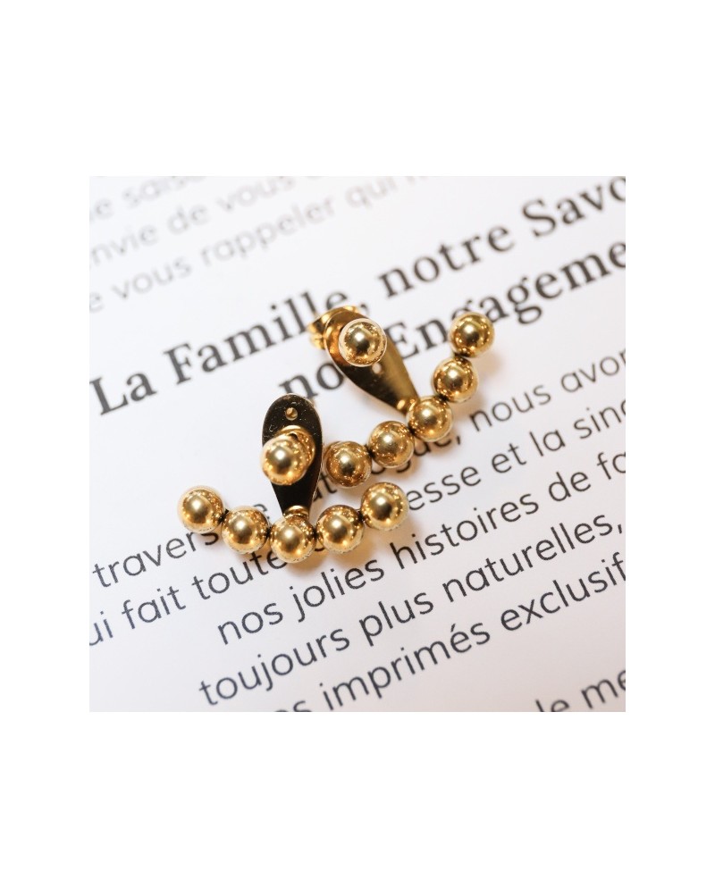 Boucle d'oreilles perles doré