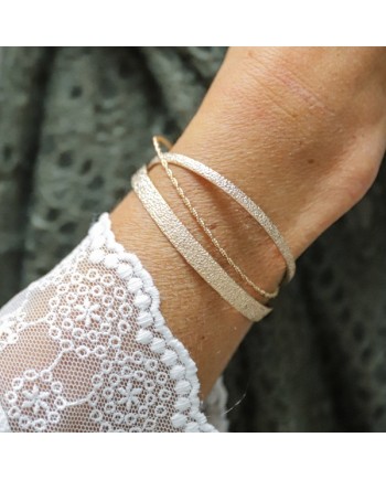 Bracelet jonc lisse ouvert mate