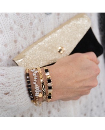 Bracelet chaîne et perles japonnaises