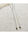 Collier croix doré forme Y