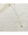 Collier croix doré forme Y