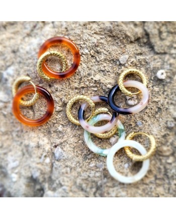 Boucles d'oreilles anneau doré