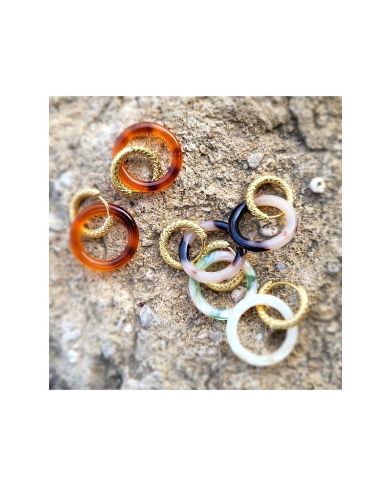 Boucles d'oreilles anneau doré