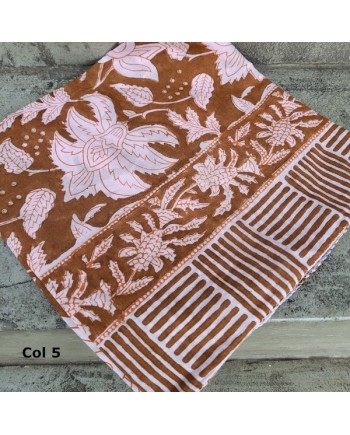 Echarpe imprimé "Block-print" coton