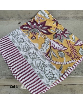 Echarpe imprimé "Block-print" coton